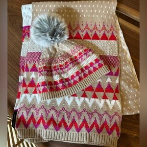NWT Banana Republic matching knitted scarf and winter hat!